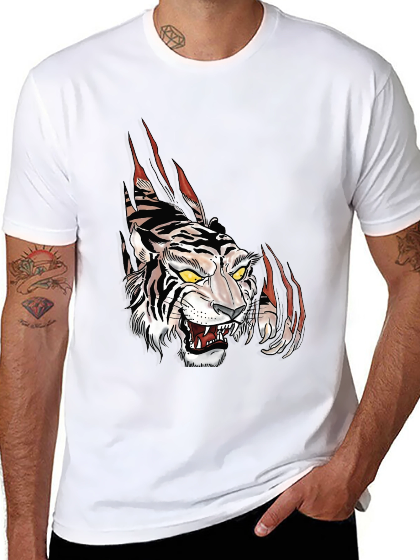 Tiger Graphic Tee - Bold Animal Print Shirt