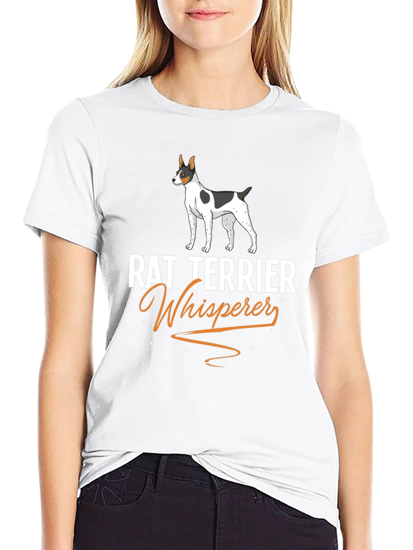 Rat Terrier Whisperer Black T-Shirt