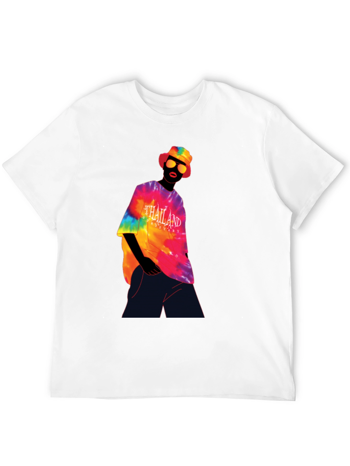 Thailand Tie-Dye Graphic Tee - Black