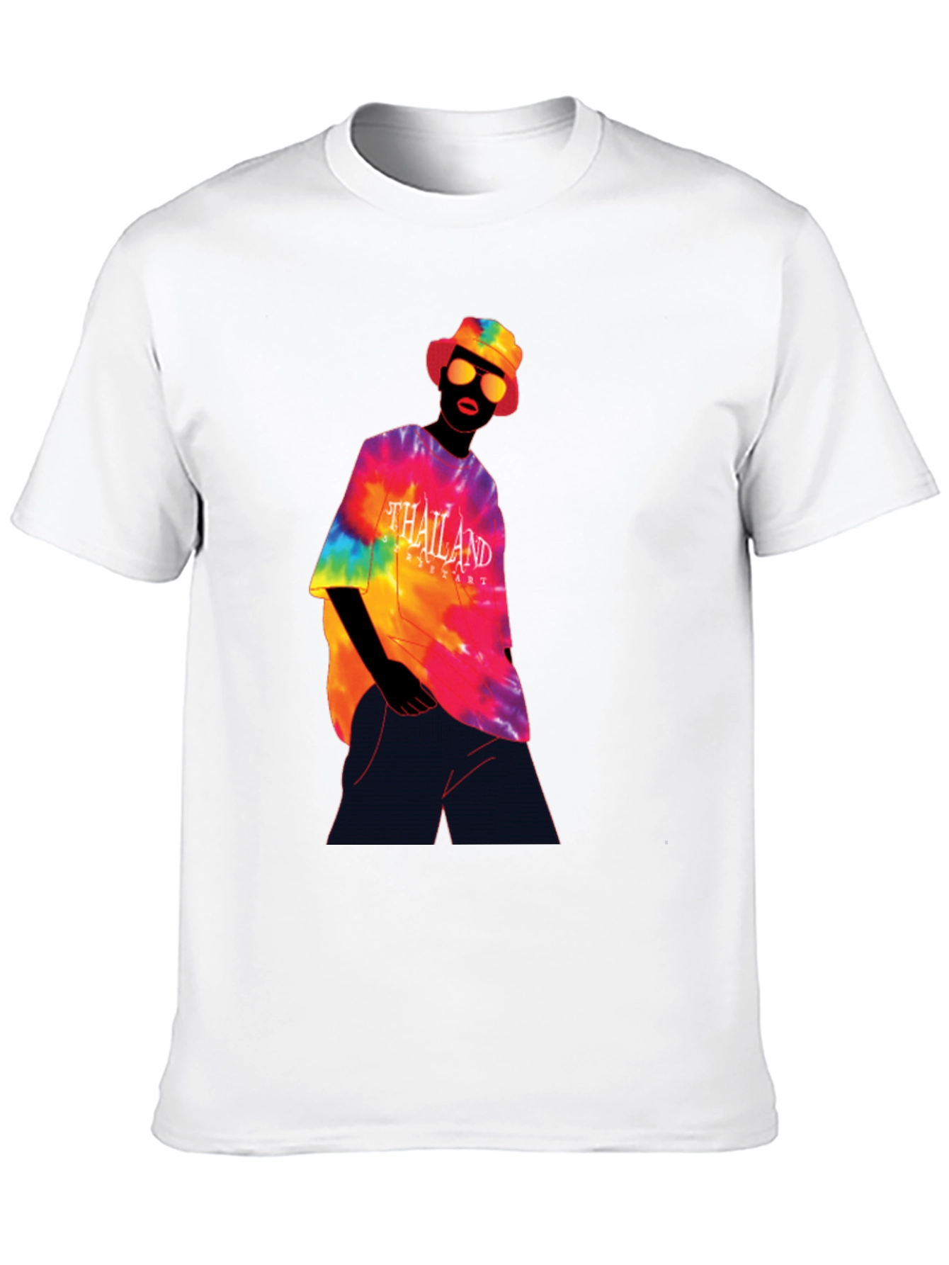 Thailand Tie-Dye Graphic Tee - Black