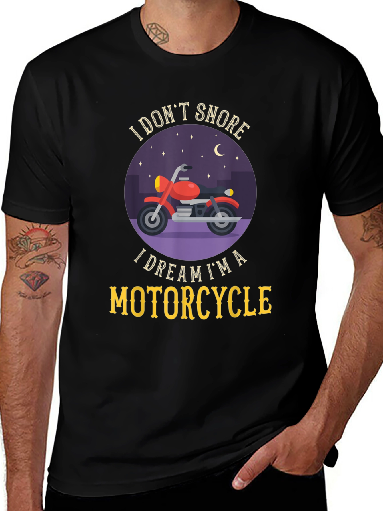 Dream Motorcycle T-Shirt - Snoring Humor