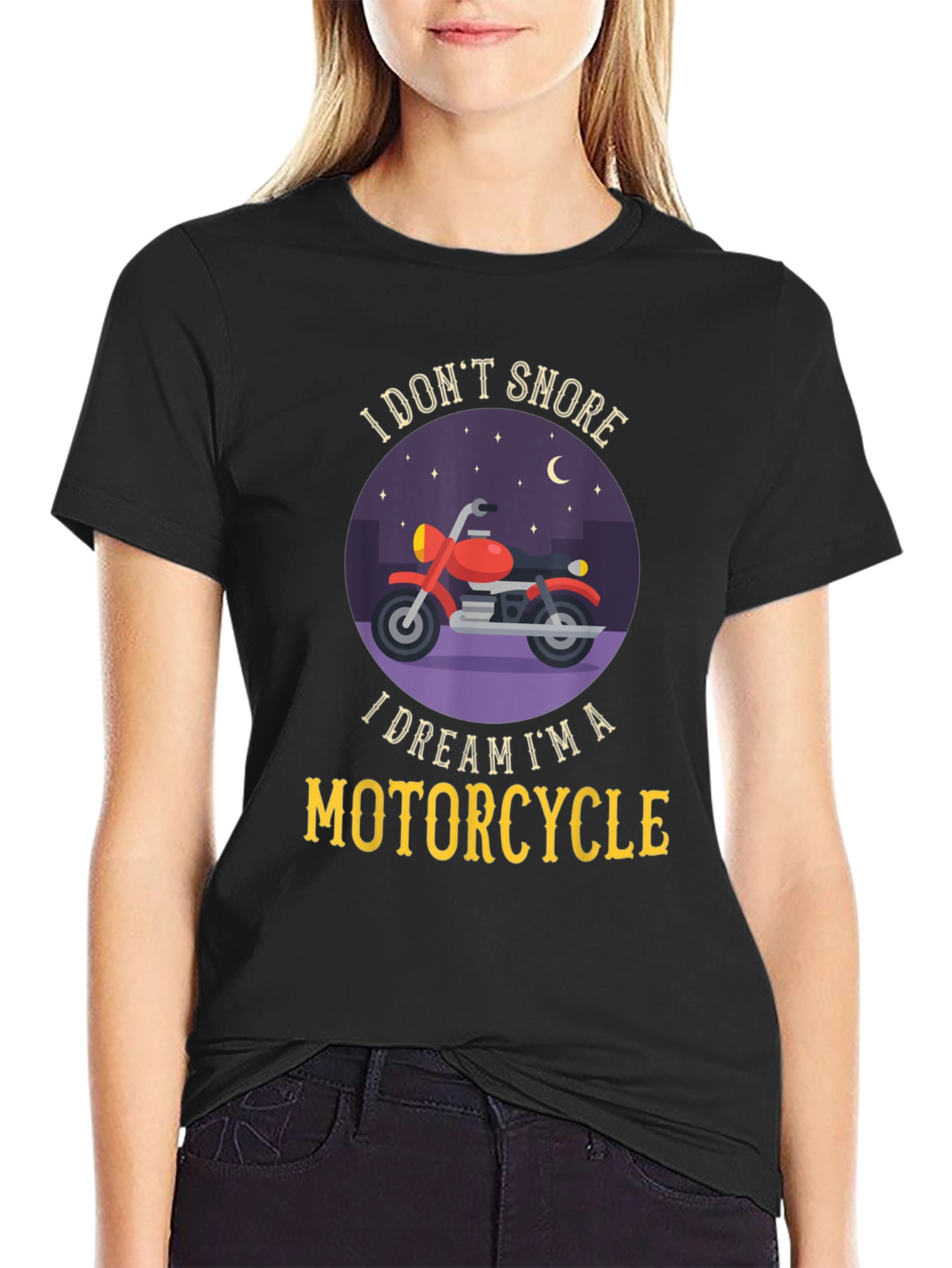 Dream Motorcycle T-Shirt - Snoring Humor