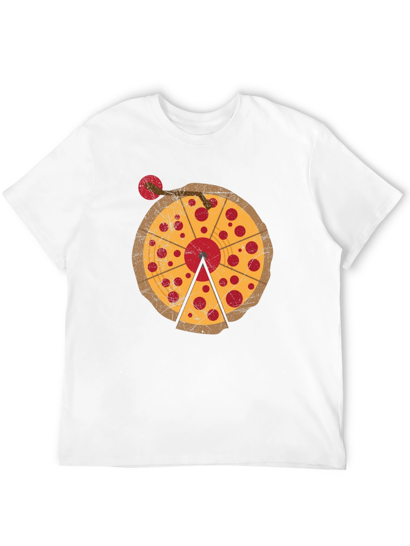 Pizza DJ Turntable Graphic T-Shirt