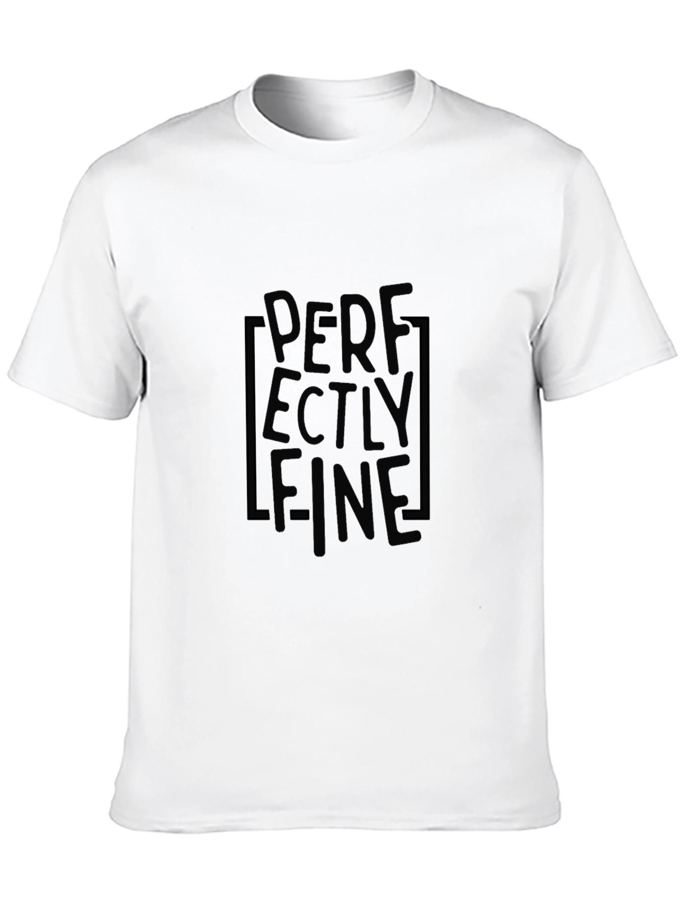 Perfectly Fine Graphic Tee - Black Cotton Comfort