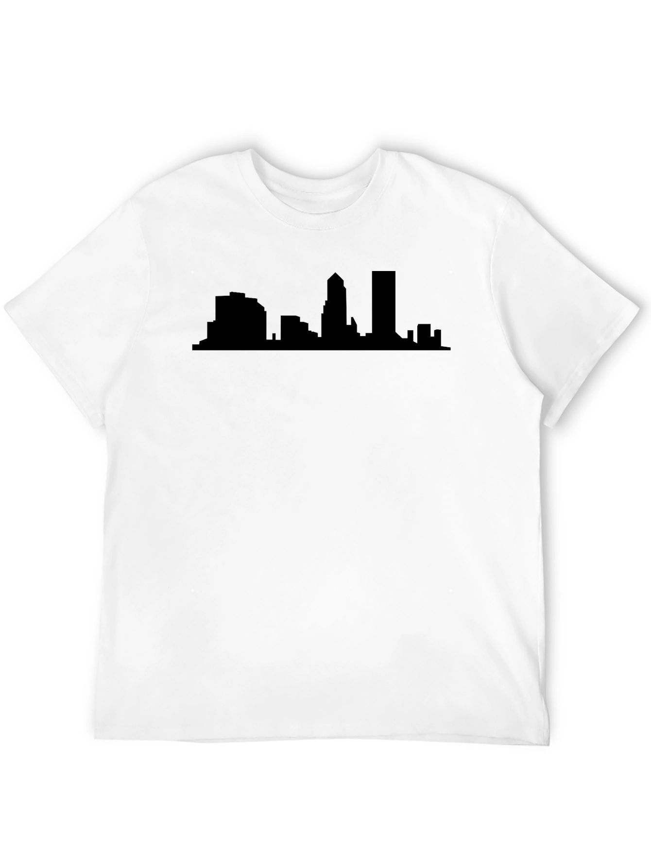 Urban Skyline Graphic Tee - Black