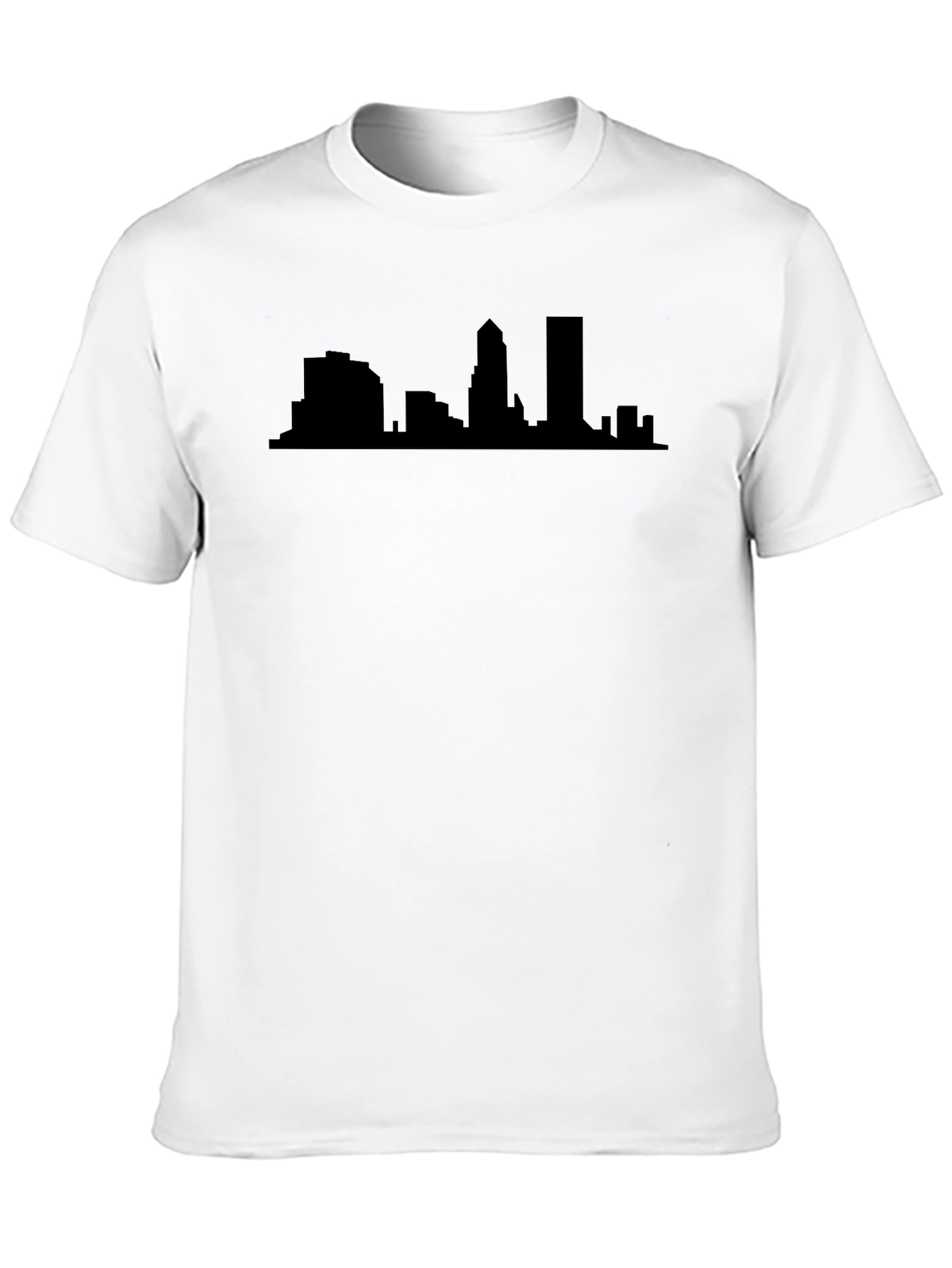 Urban Skyline Graphic Tee - Black