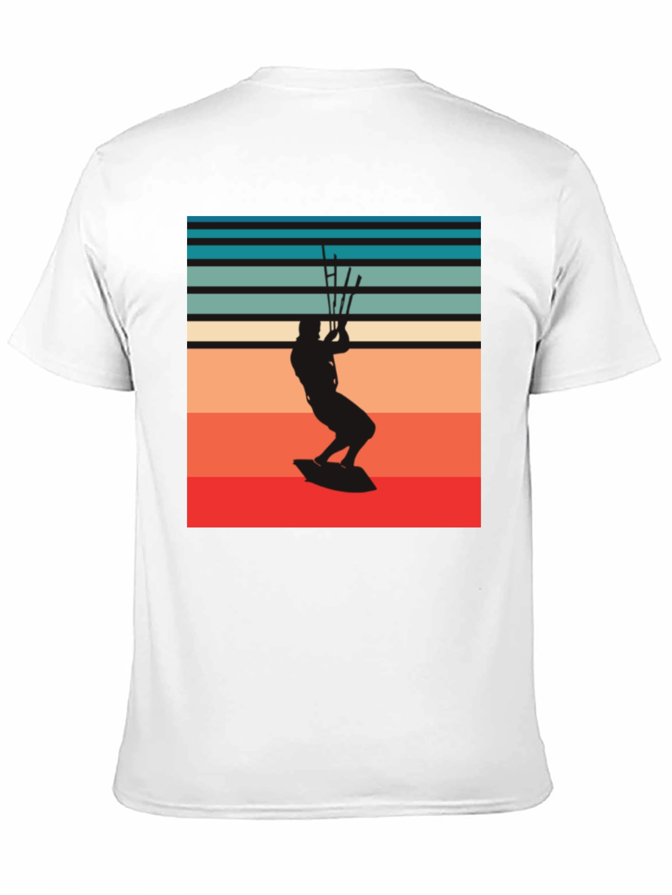 Retro Kitesurfer Graphic Tee - Black