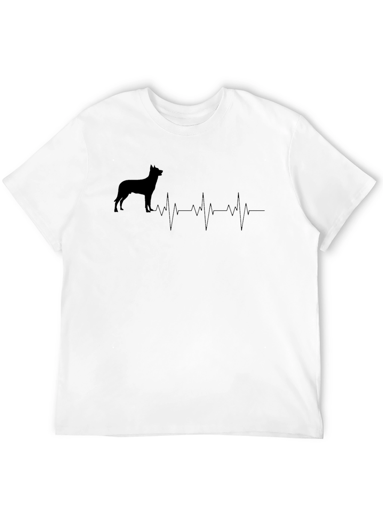Dog Breed Heartbeat T-Shirt - Black