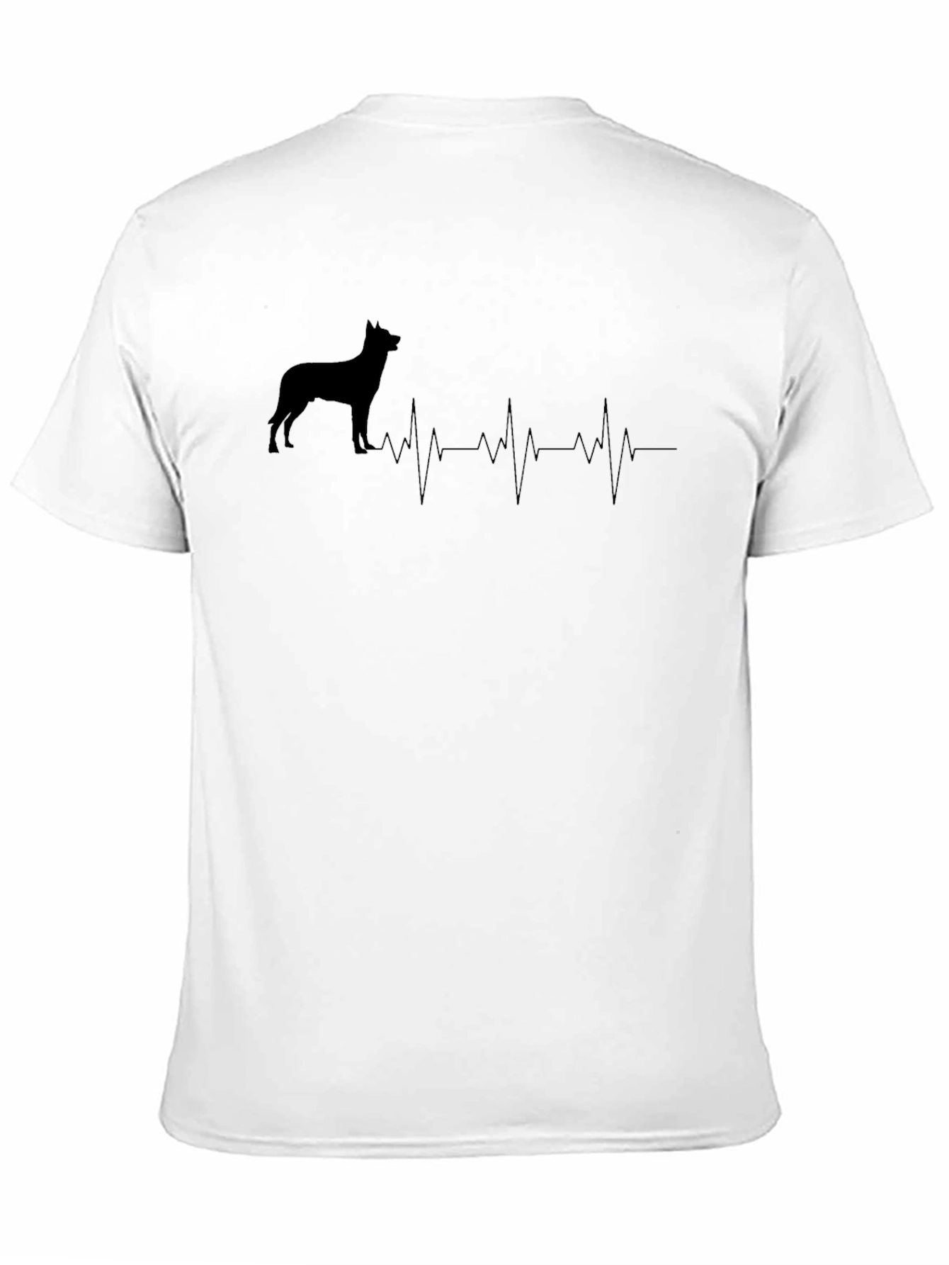 Dog Breed Heartbeat T-Shirt - Black