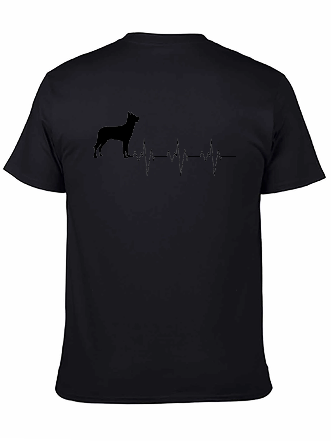 Dog Breed Heartbeat T-Shirt - Black