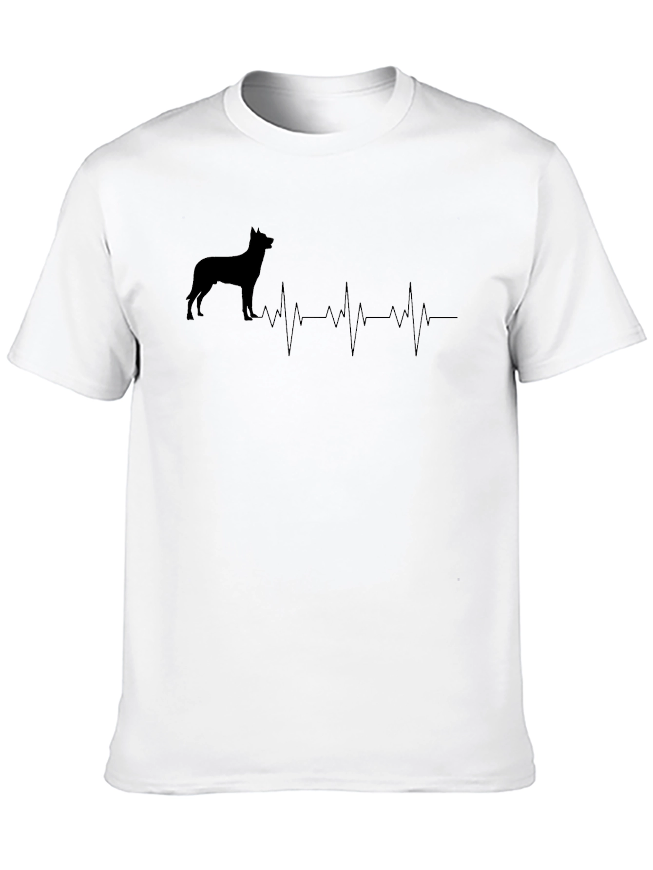 Dog Breed Heartbeat T-Shirt - Black
