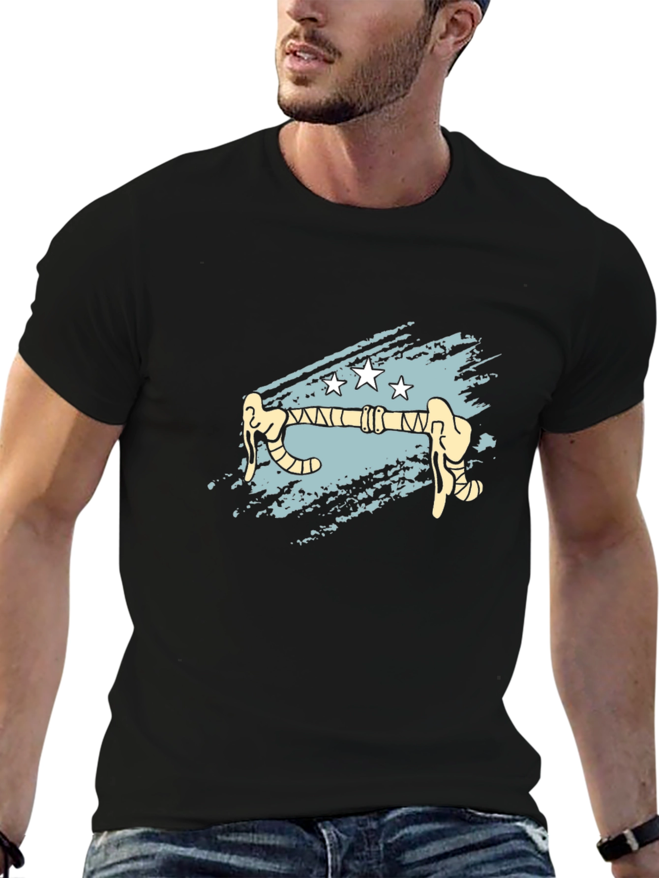 Bike Handlebar Graphic T-Shirt - Cyclist Tee