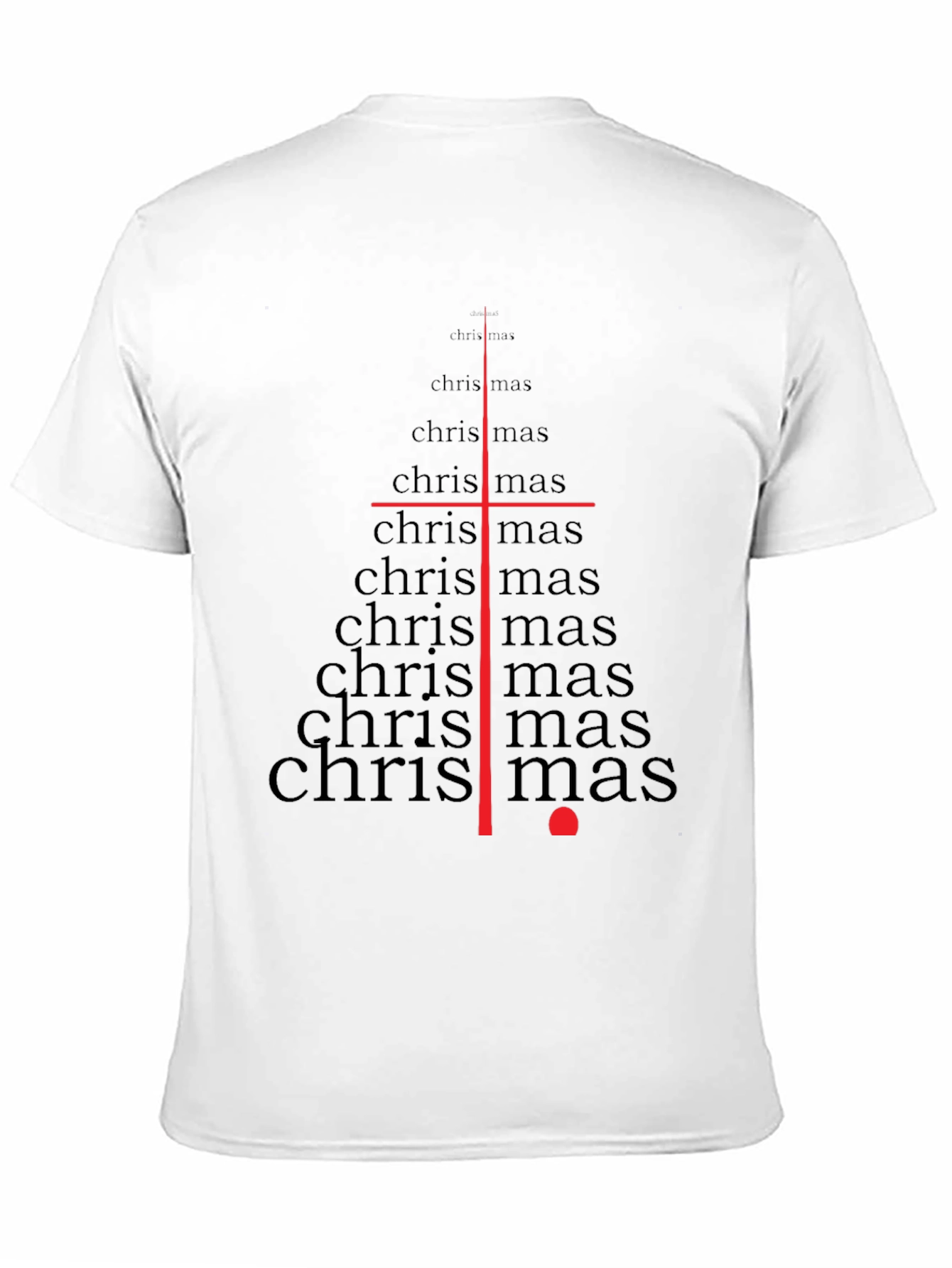 Christmas Tree T-Shirt - Word Art Holiday Tee