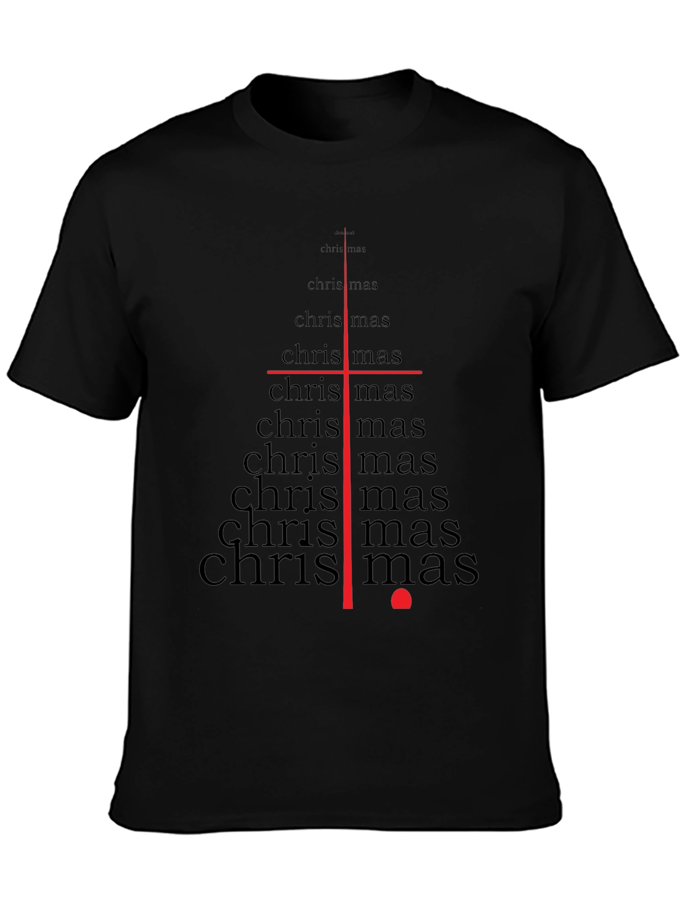 Christmas Tree T-Shirt - Word Art Holiday Tee