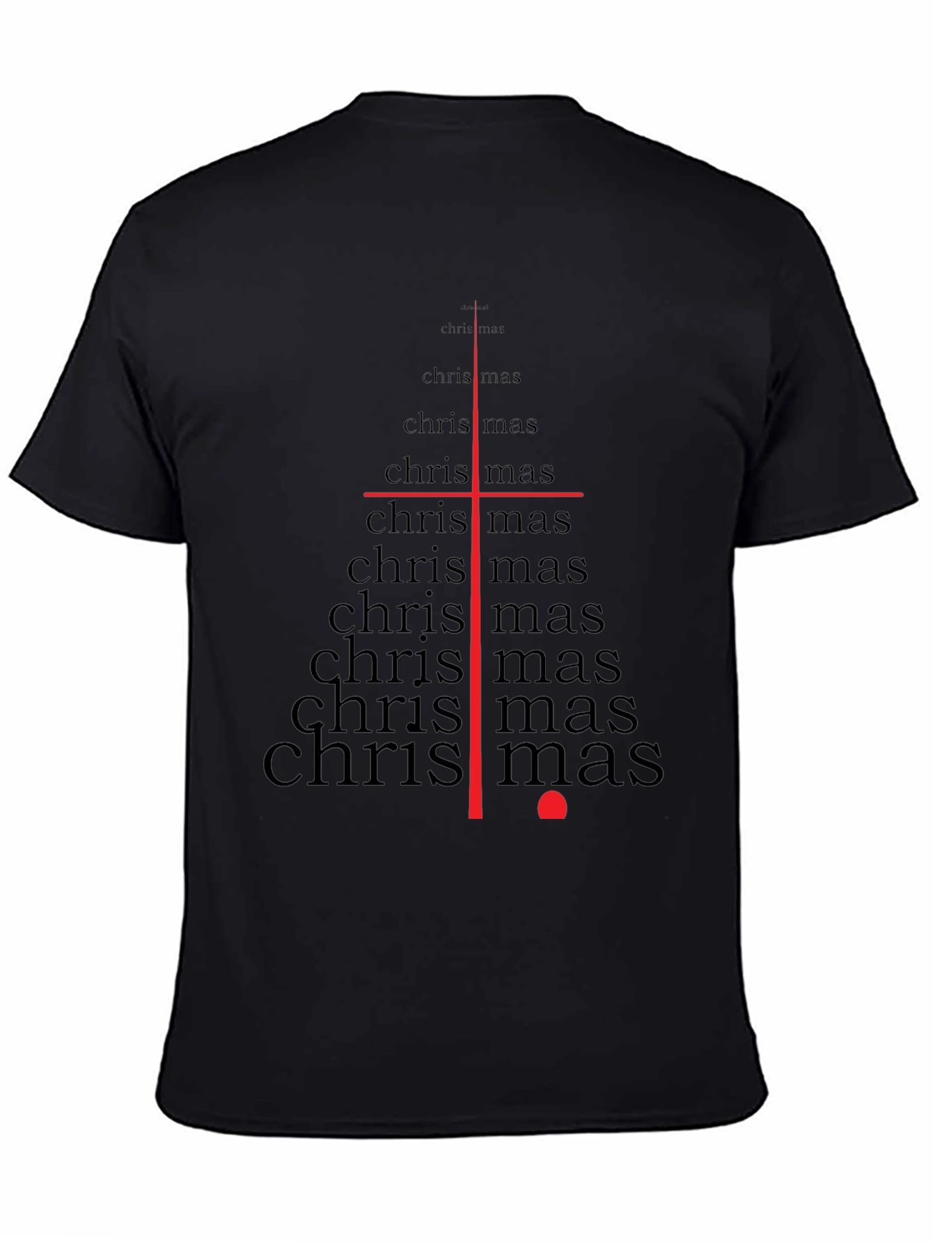 Christmas Tree T-Shirt - Word Art Holiday Tee