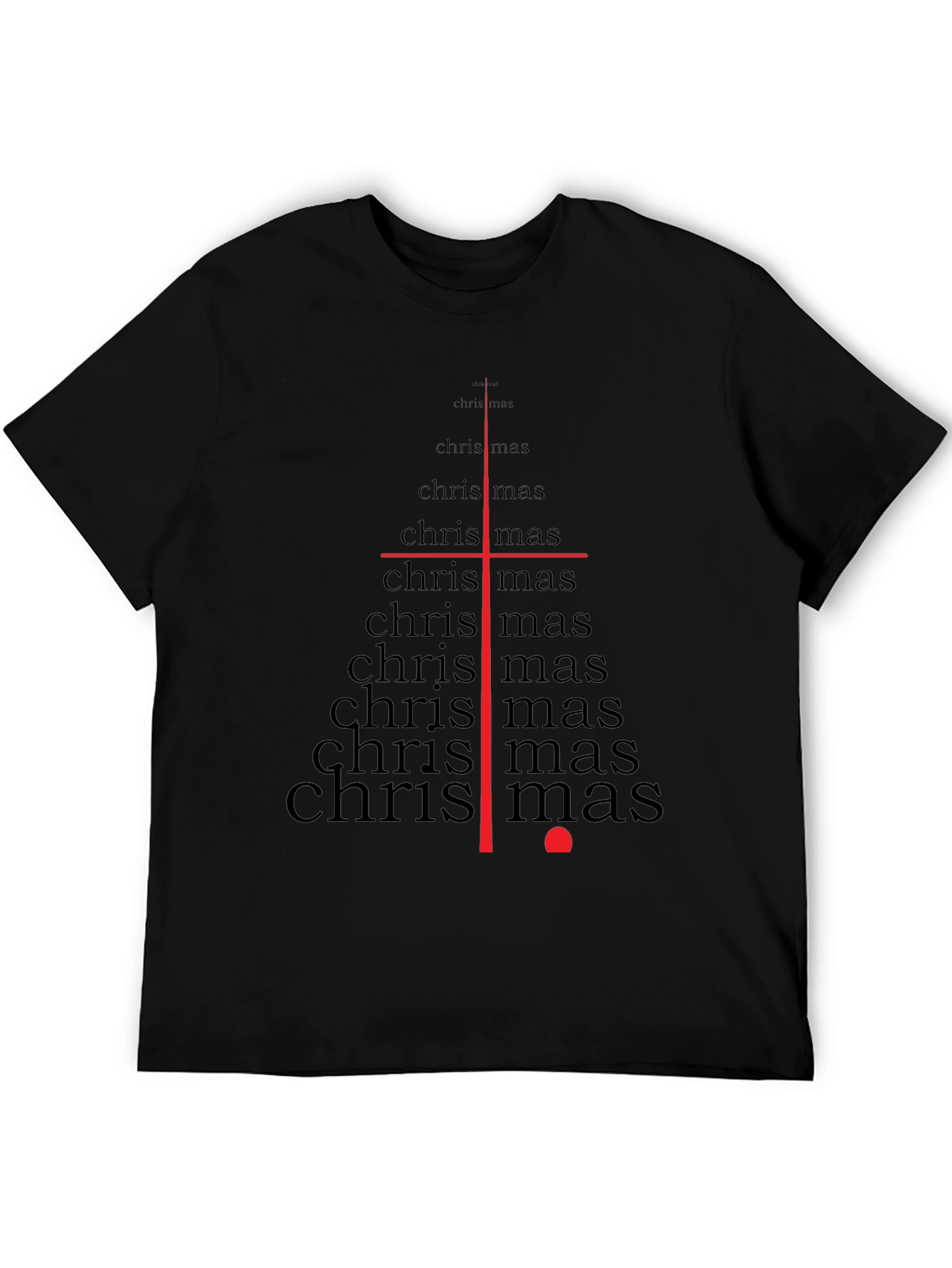 Christmas Tree T-Shirt - Word Art Holiday Tee