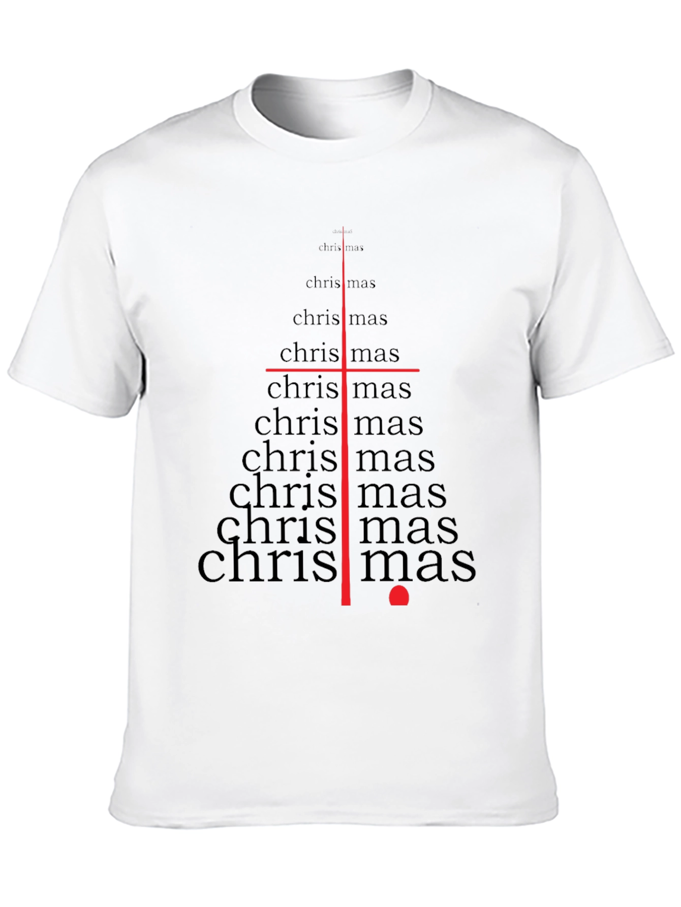 Christmas Tree T-Shirt - Word Art Holiday Tee