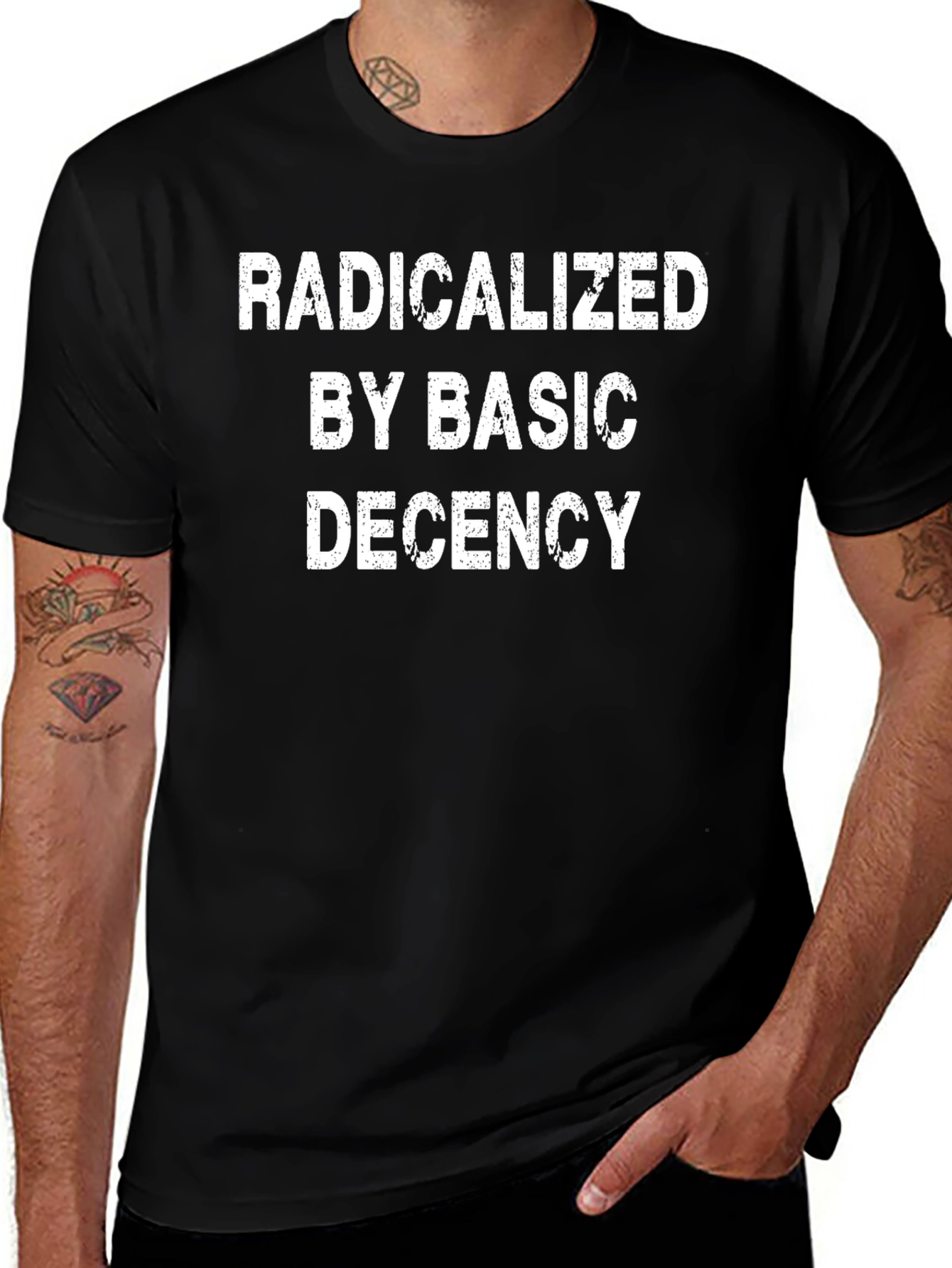 Radicalized By Basic Decency Graphic Tee