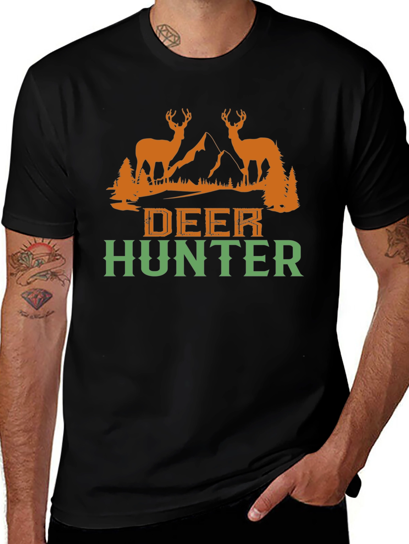 Deer Hunter Graphic Tee - Hunting Outdoors T-Shirt