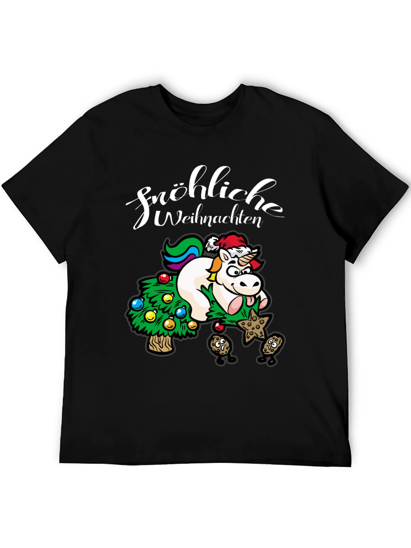 Festive Unicorn Christmas T-Shirt