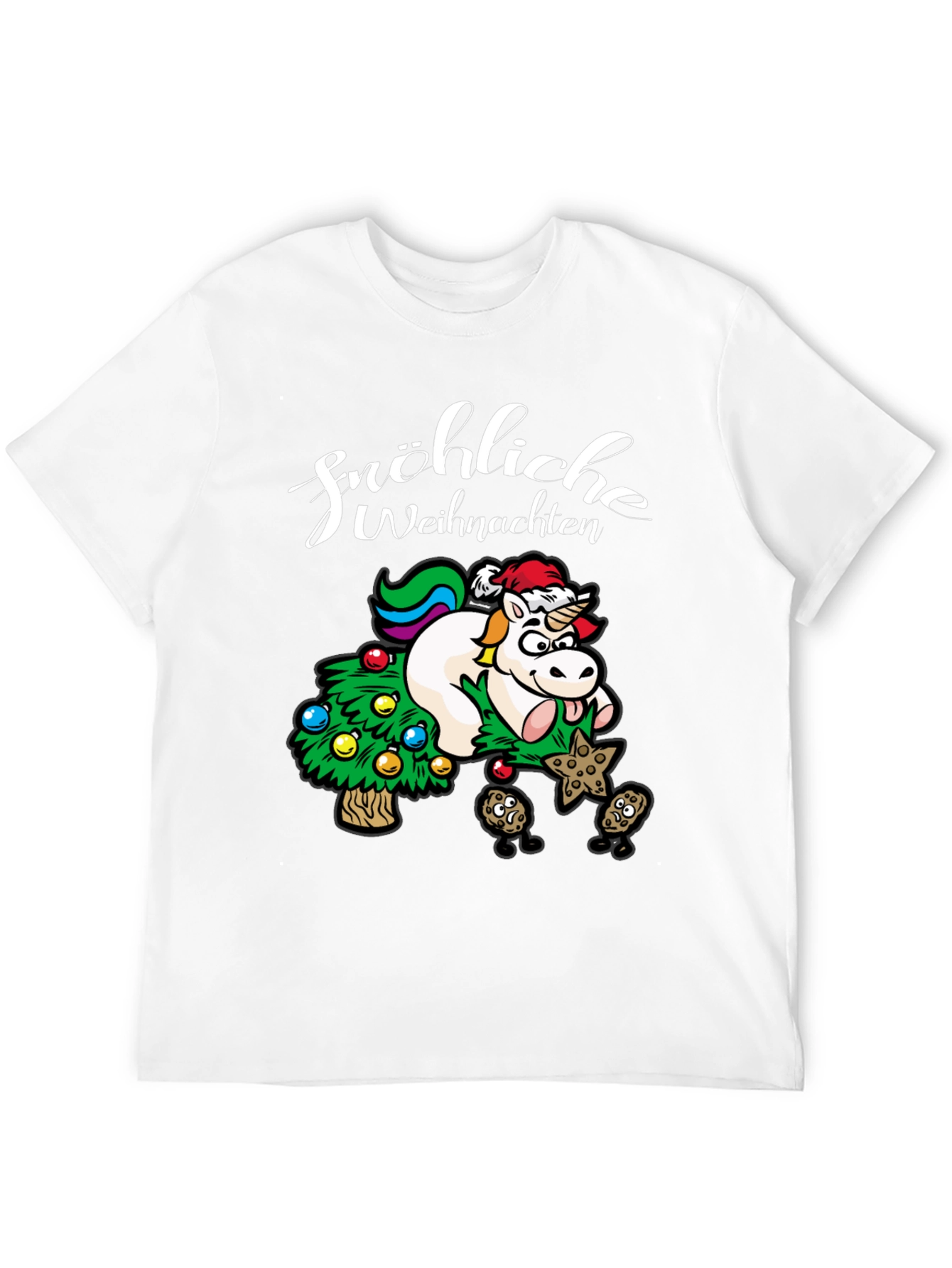 Festive Unicorn Christmas T-Shirt