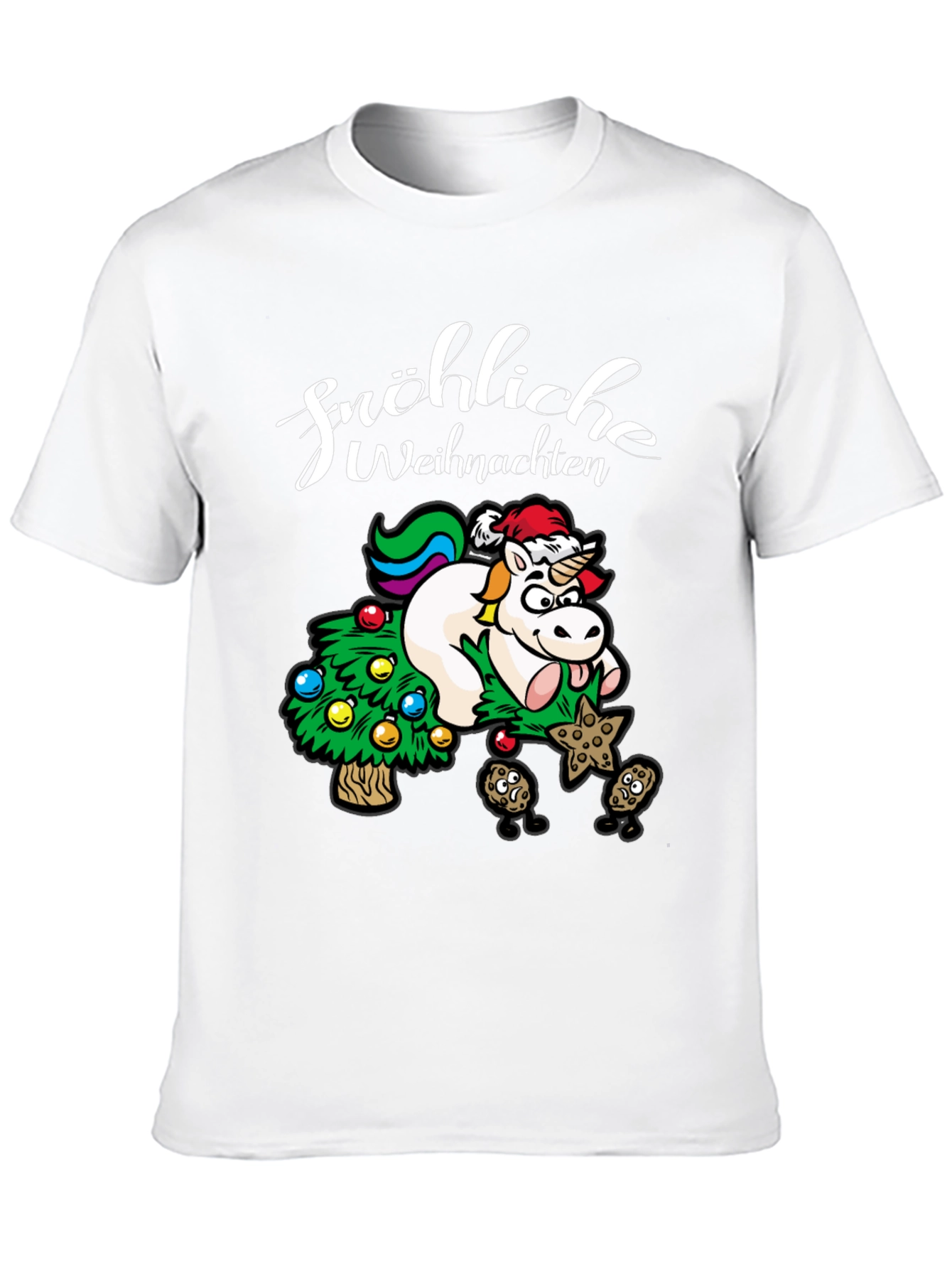 Festive Unicorn Christmas T-Shirt
