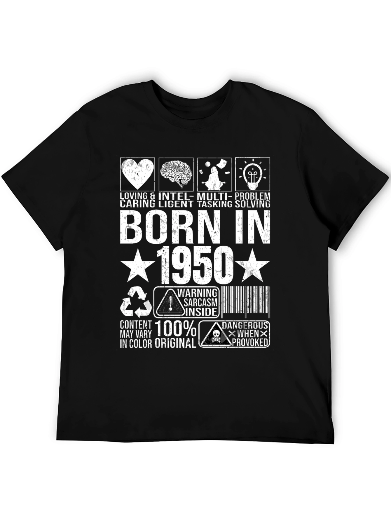 Born in 1950 Sarcastic Humor Graphic Tee
