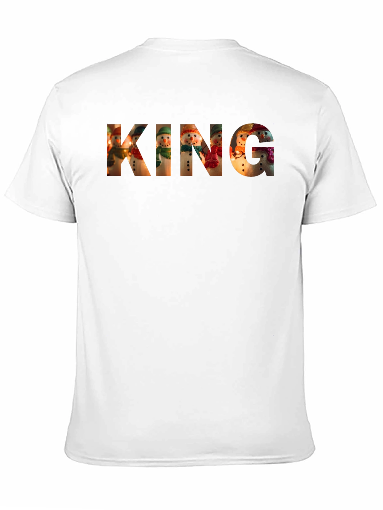 King Snowman T-Shirt - Holiday Festive Apparel