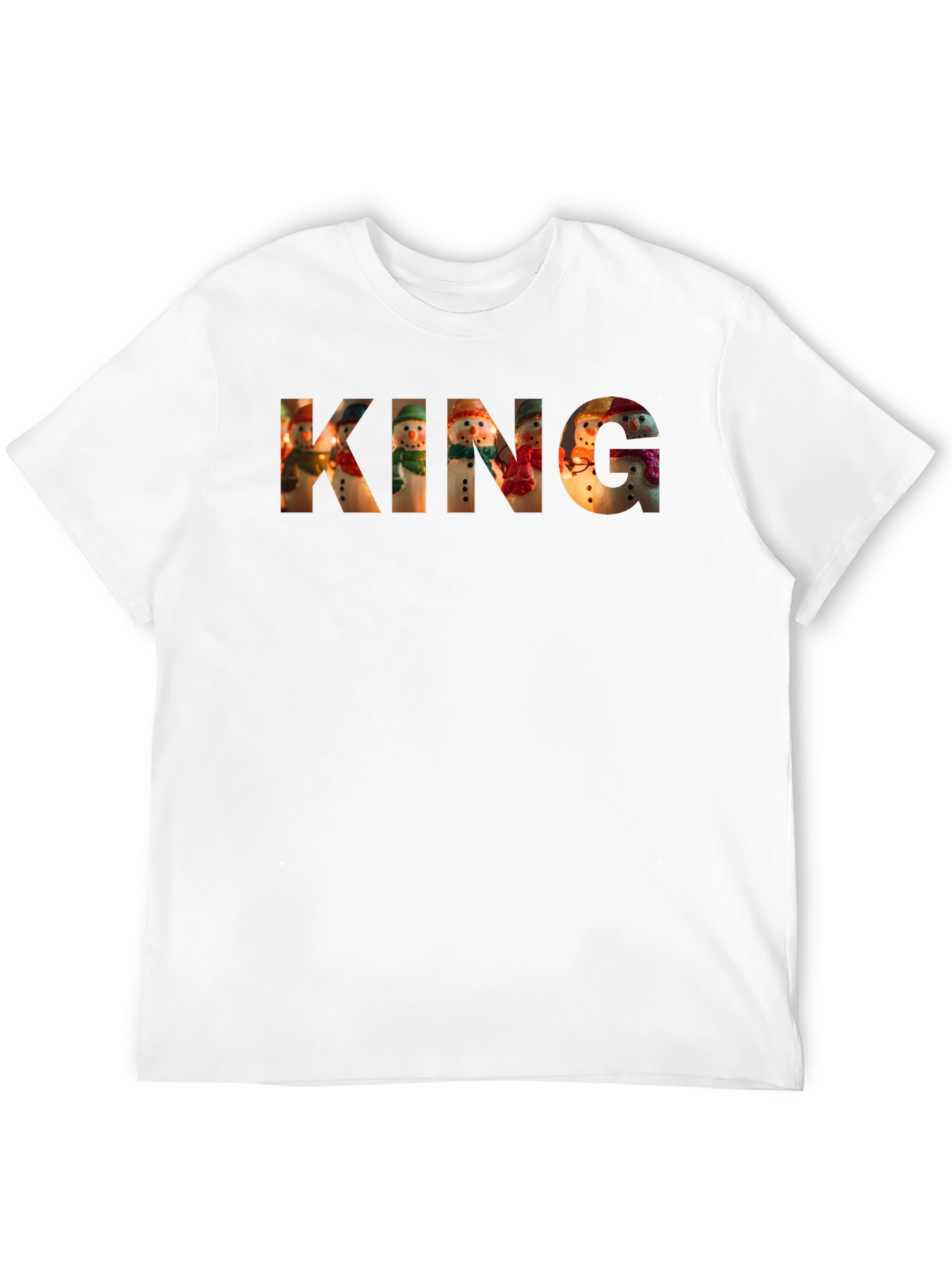 King Snowman T-Shirt - Holiday Festive Apparel