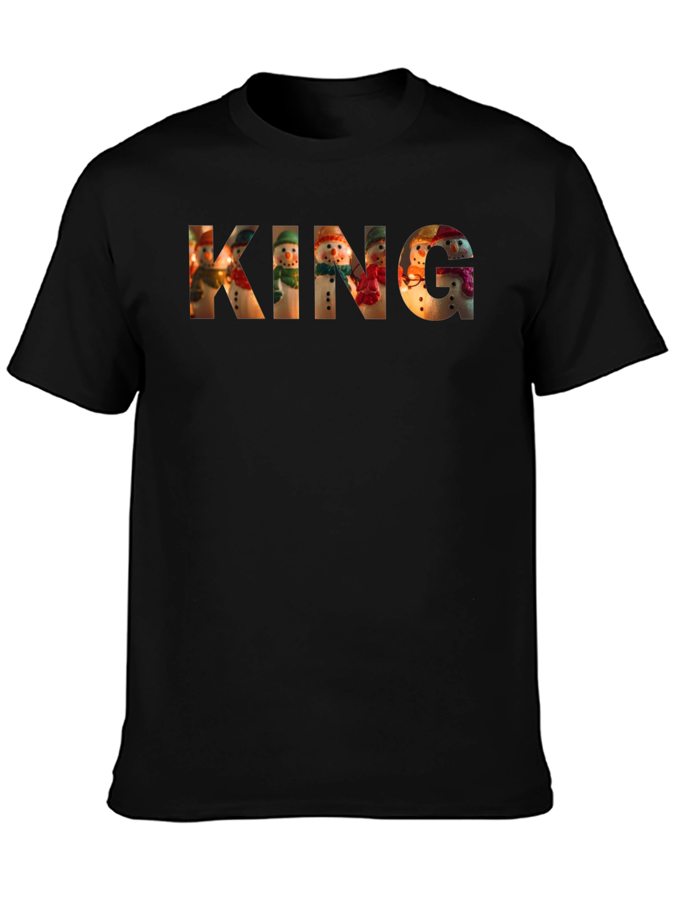 King Snowman T-Shirt - Holiday Festive Apparel