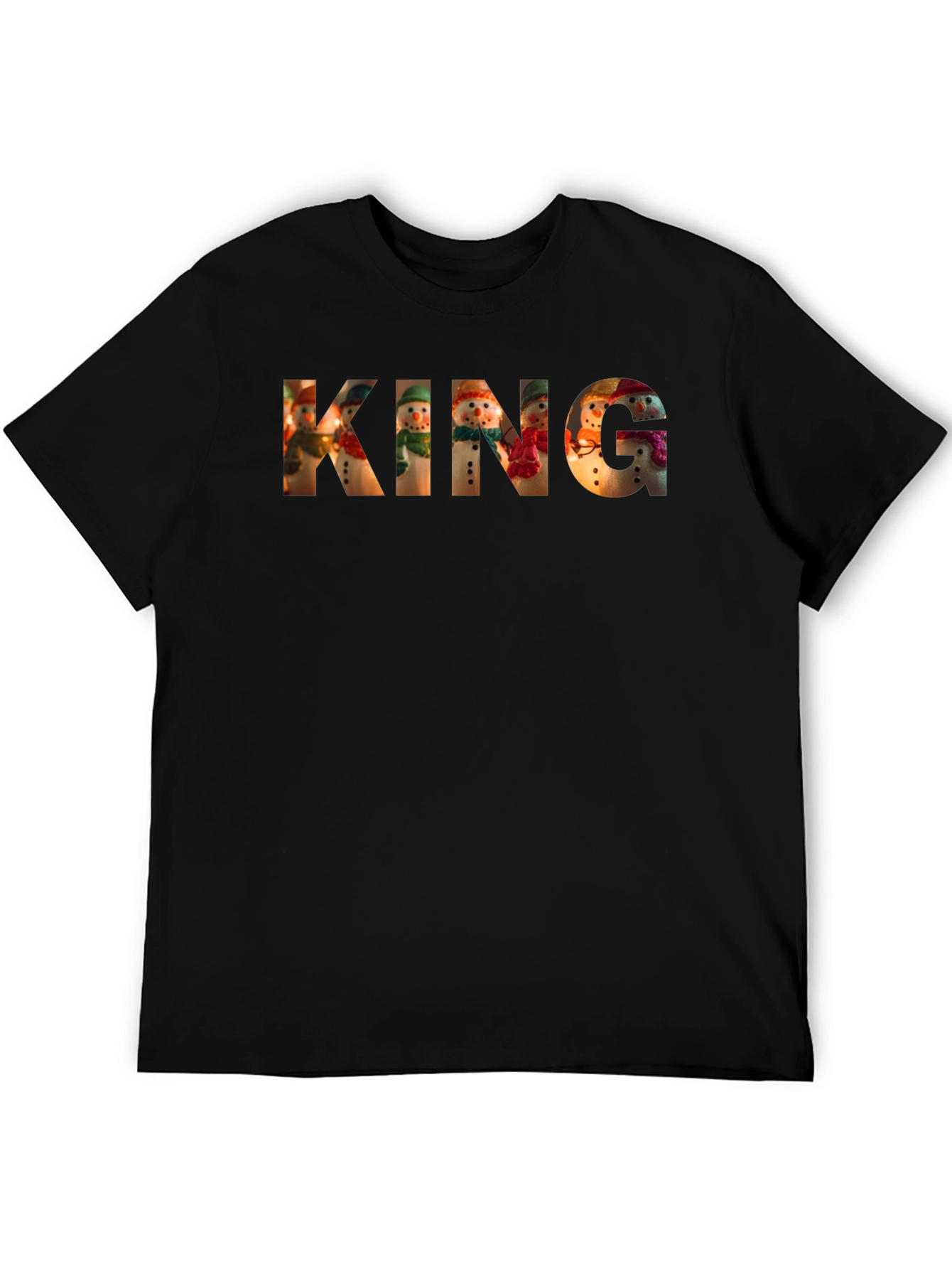 King Snowman T-Shirt - Holiday Festive Apparel