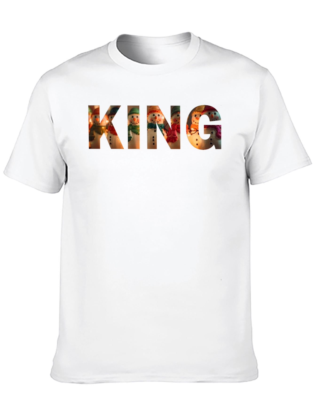 King Snowman T-Shirt - Holiday Festive Apparel