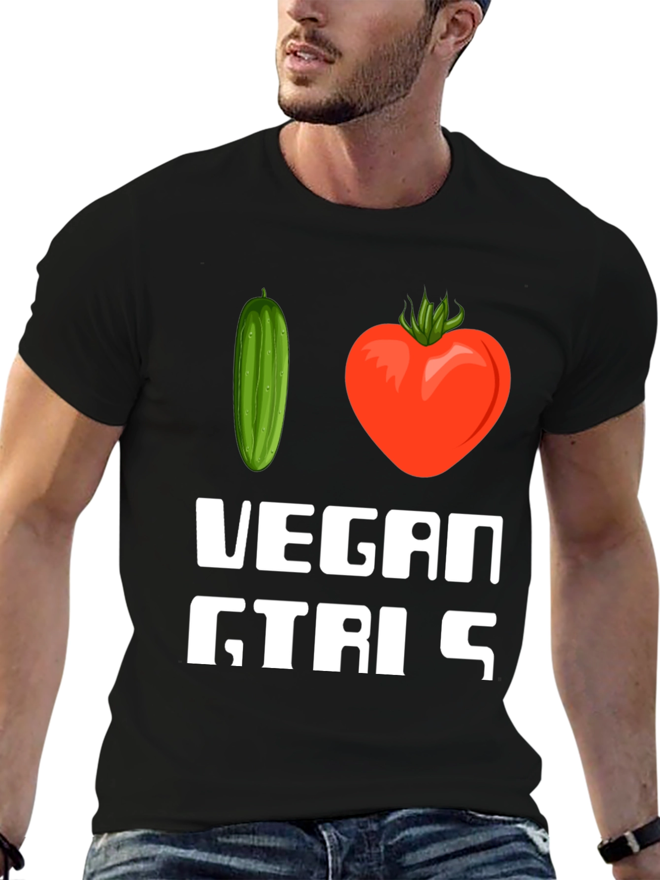 Vegan Girls T-Shirt - Cucumber Heart