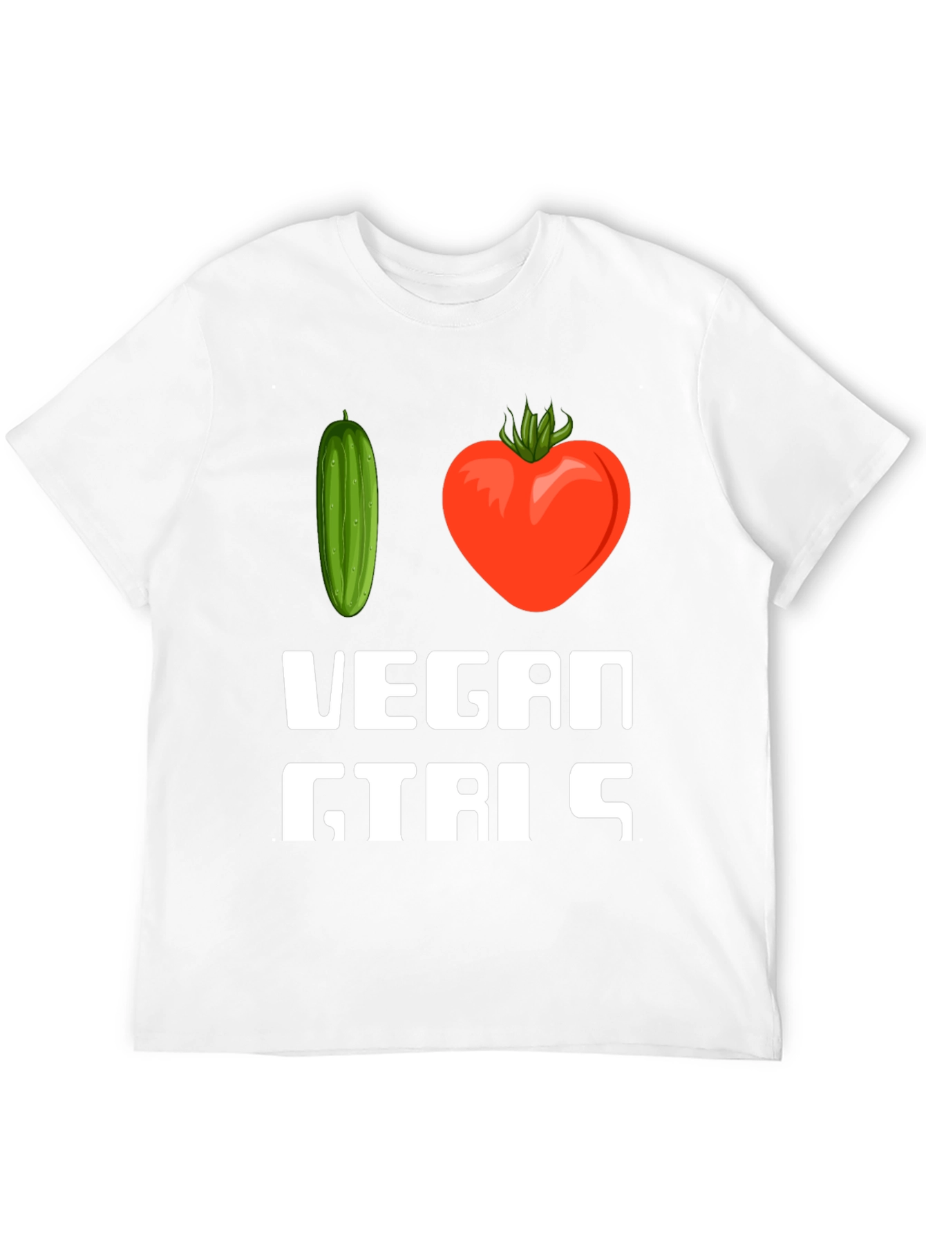 Vegan Girls T-Shirt - Cucumber Heart