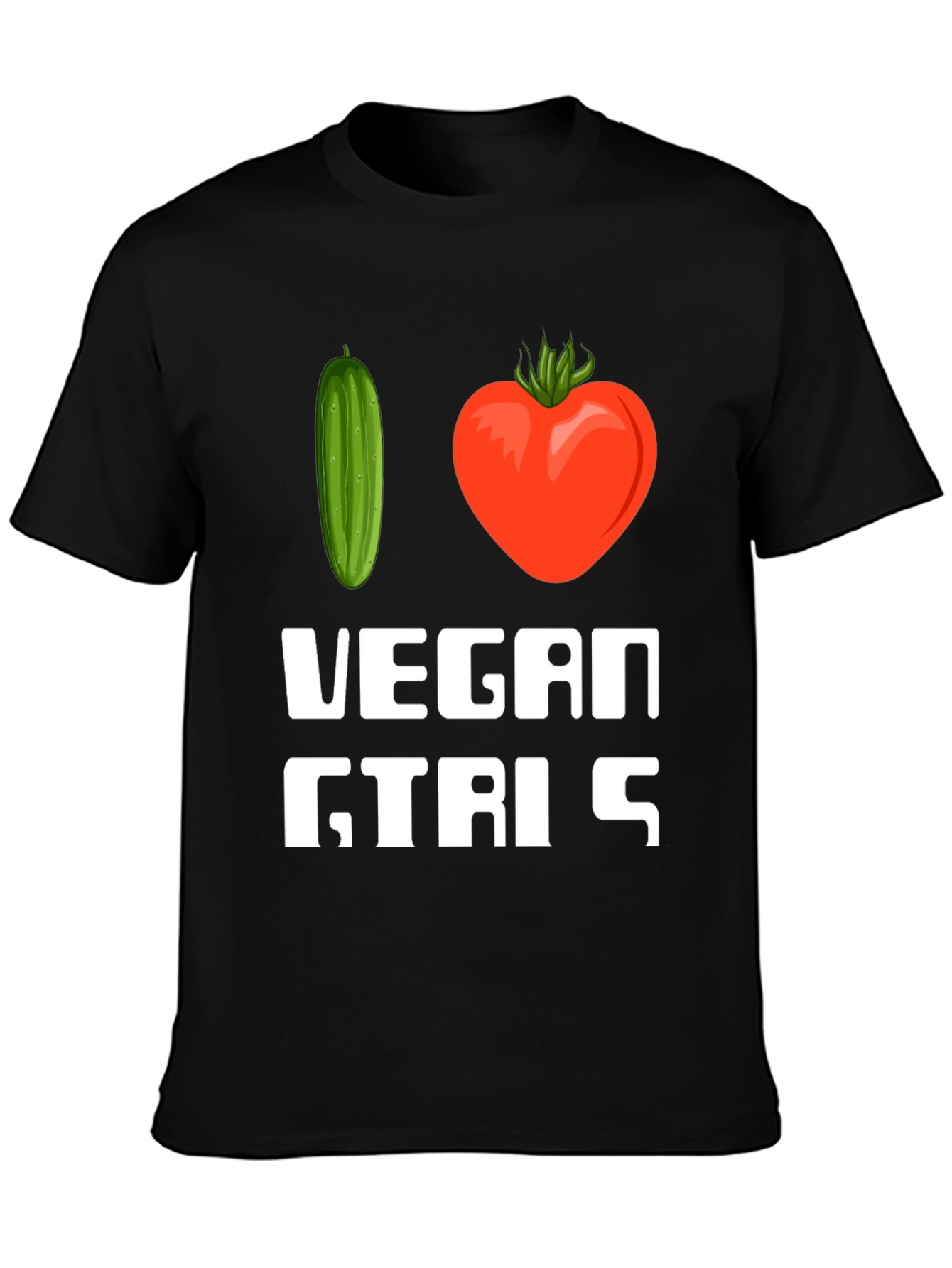 Vegan Girls T-Shirt - Cucumber Heart