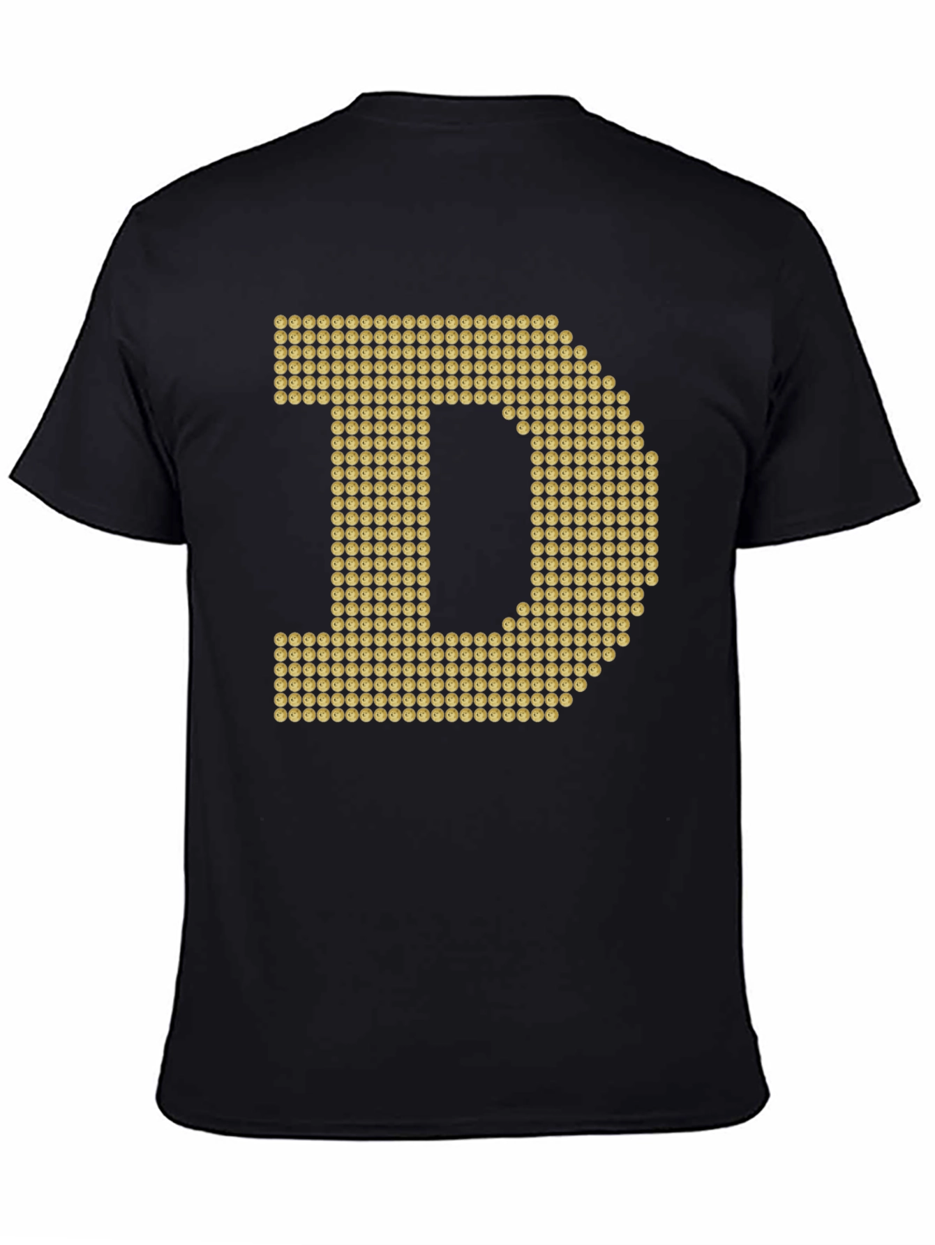 Doge Coin Letter Graphic Black T-Shirt