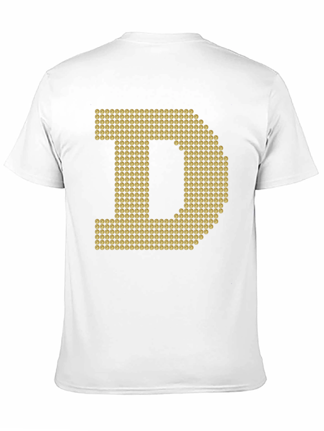 Doge Coin Letter Graphic Black T-Shirt