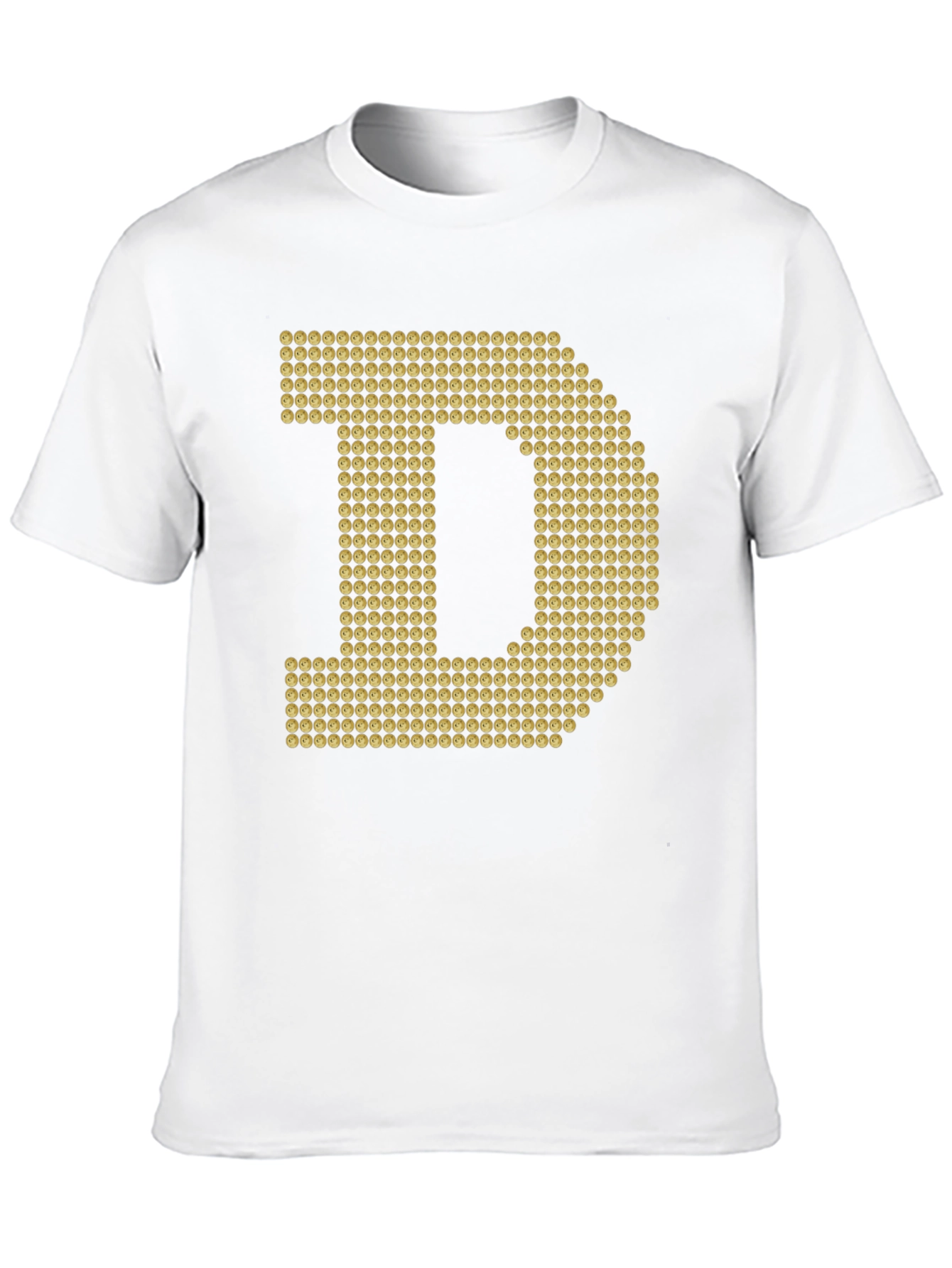 Doge Coin Letter Graphic Black T-Shirt