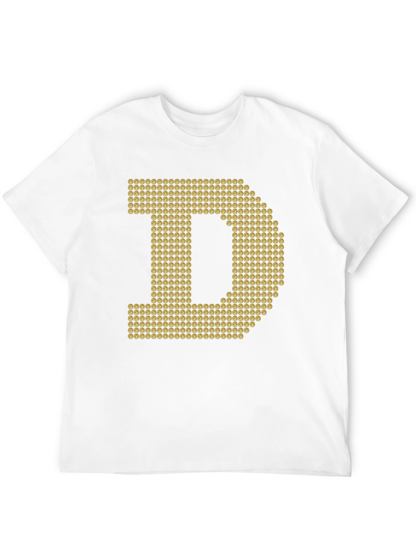 Doge Coin Letter Graphic Black T-Shirt