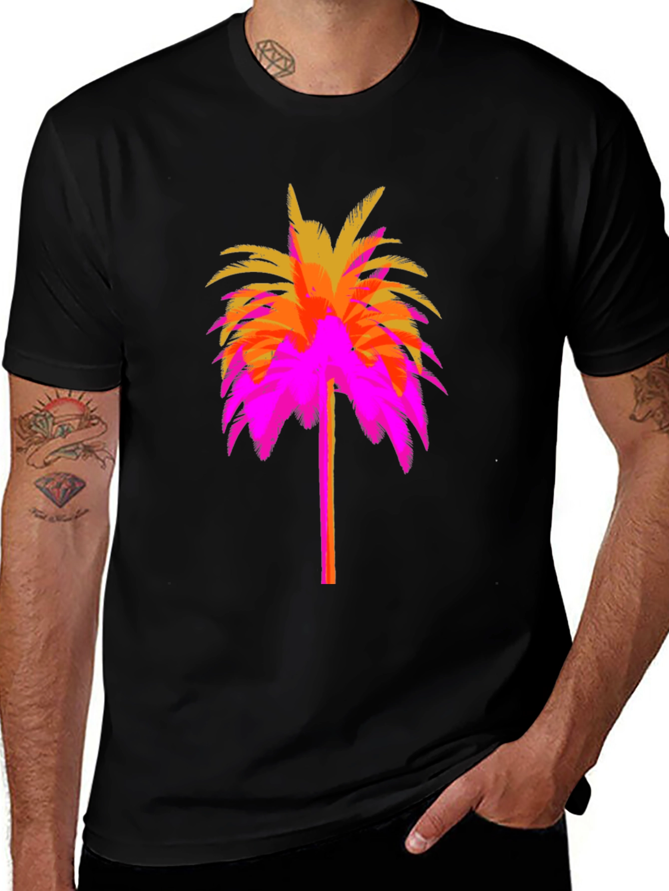 Vibrant Palm Tree Graphic Tee