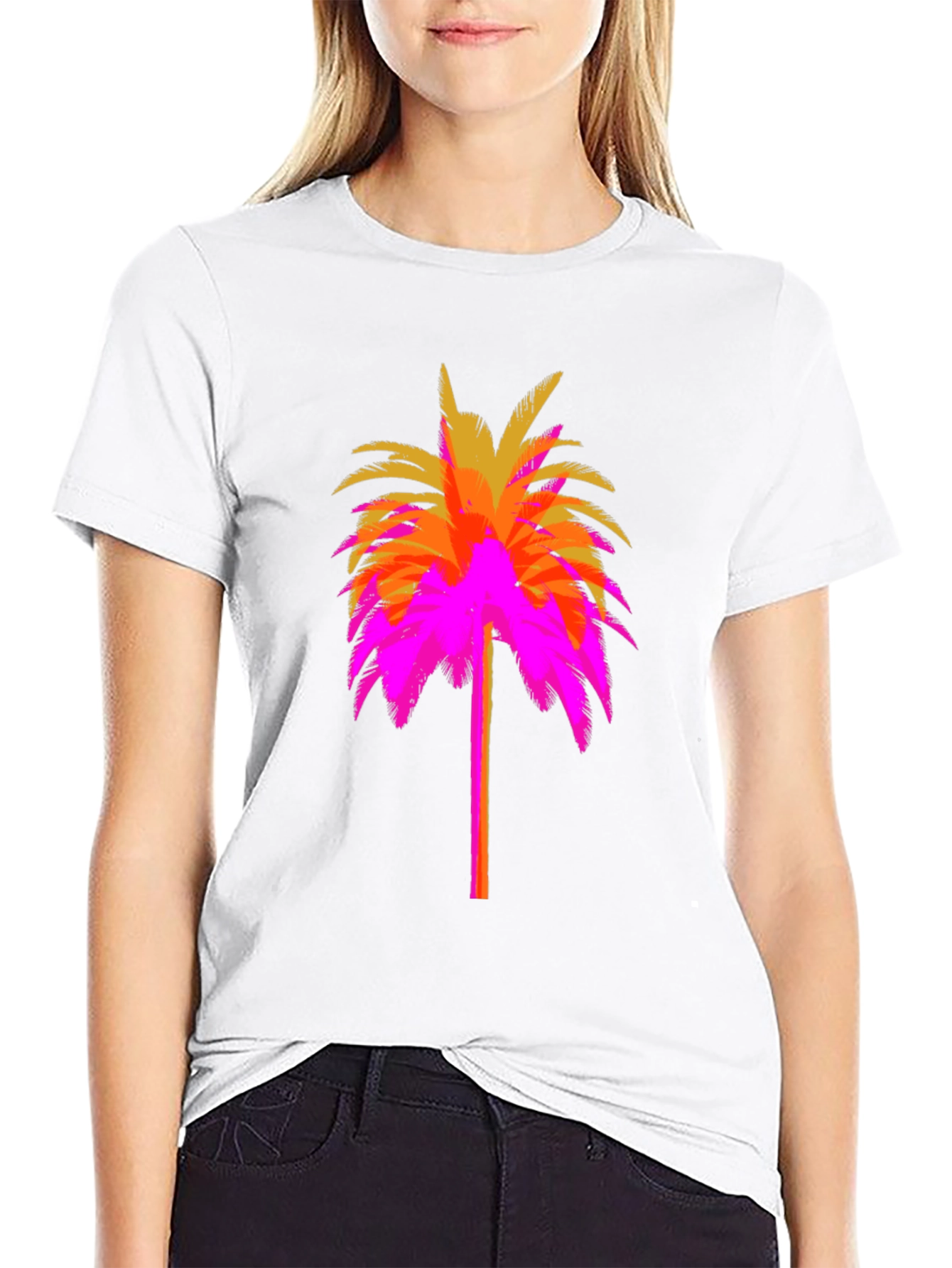 Vibrant Palm Tree Graphic Tee