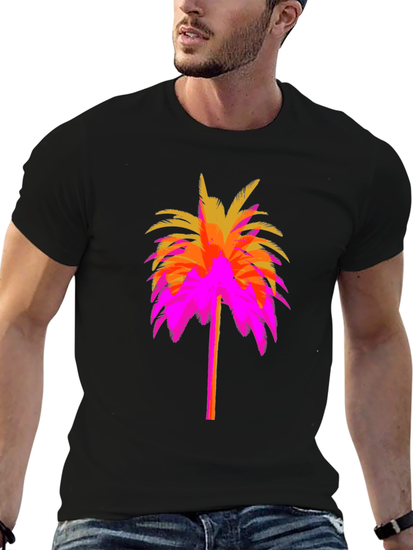 Vibrant Palm Tree Graphic Tee