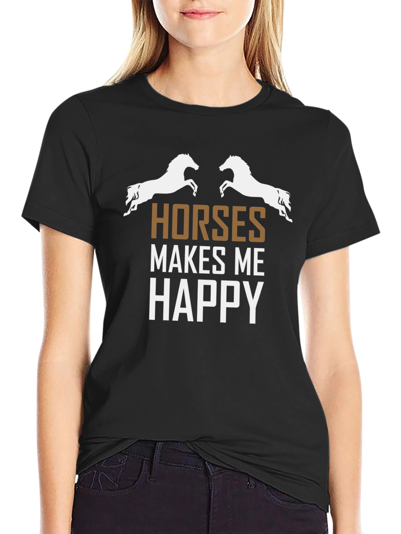 Horses Make Me Happy Graphic Tee