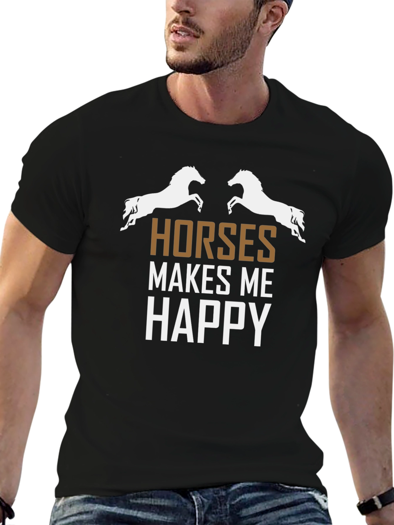 Horses Make Me Happy Graphic Tee