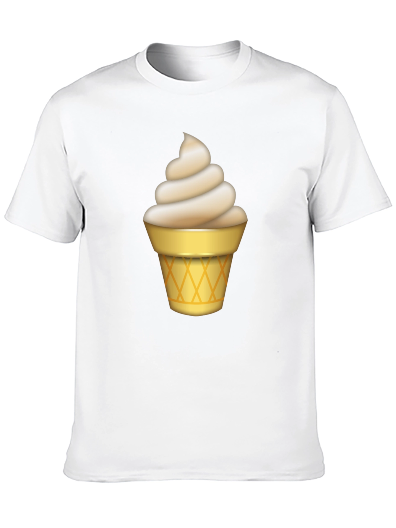 Ice Cream Cone Graphic Tee - Black Cotton T-Shirt