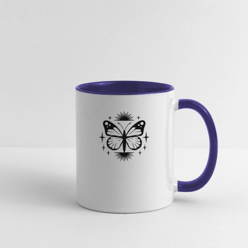 Tribal ornament with butterfly, feminine