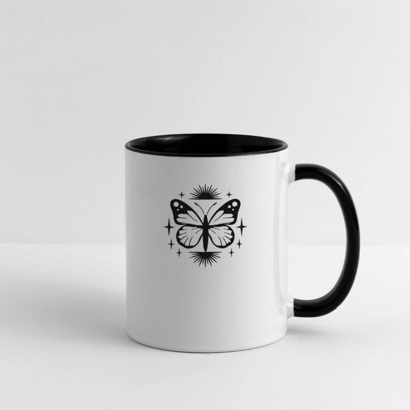Tribal ornament with butterfly, feminine