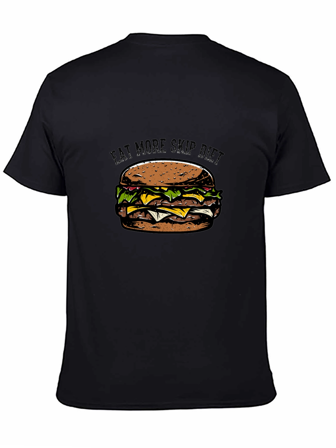Eat More Skip Diet Black T-Shirt