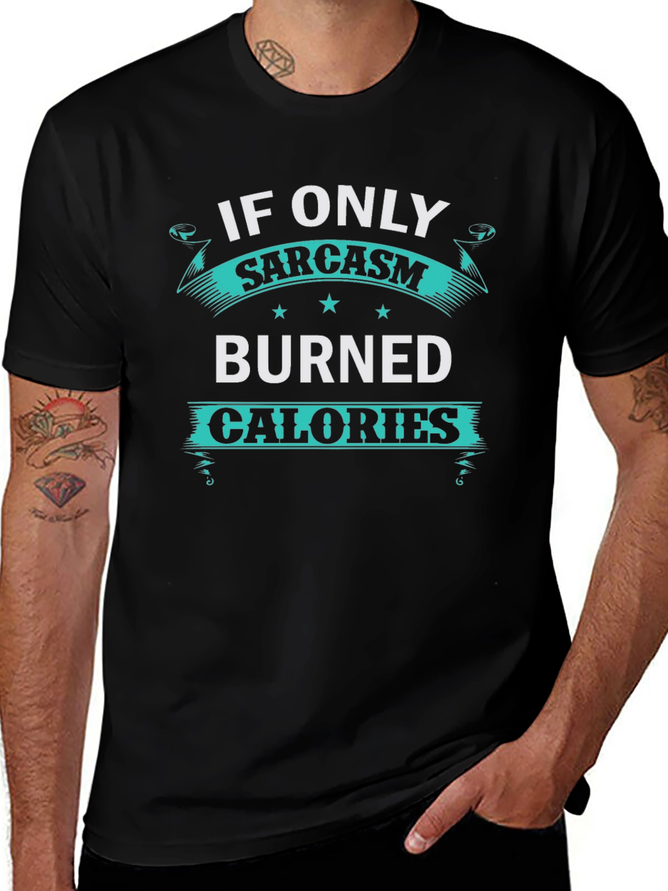 Sarcasm Burns Calories Black T-Shirt