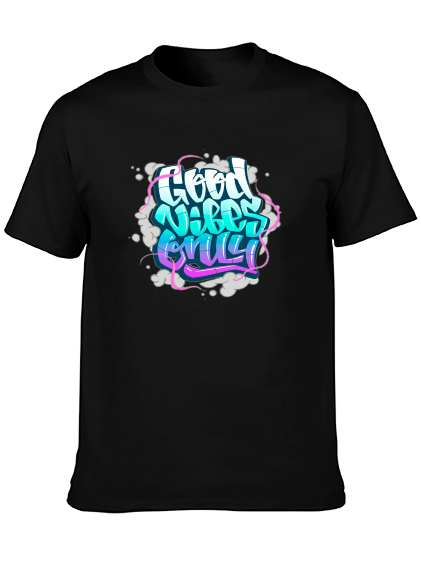 Good Vibes Only Graphic Tee - Stylish Black T-Shirt